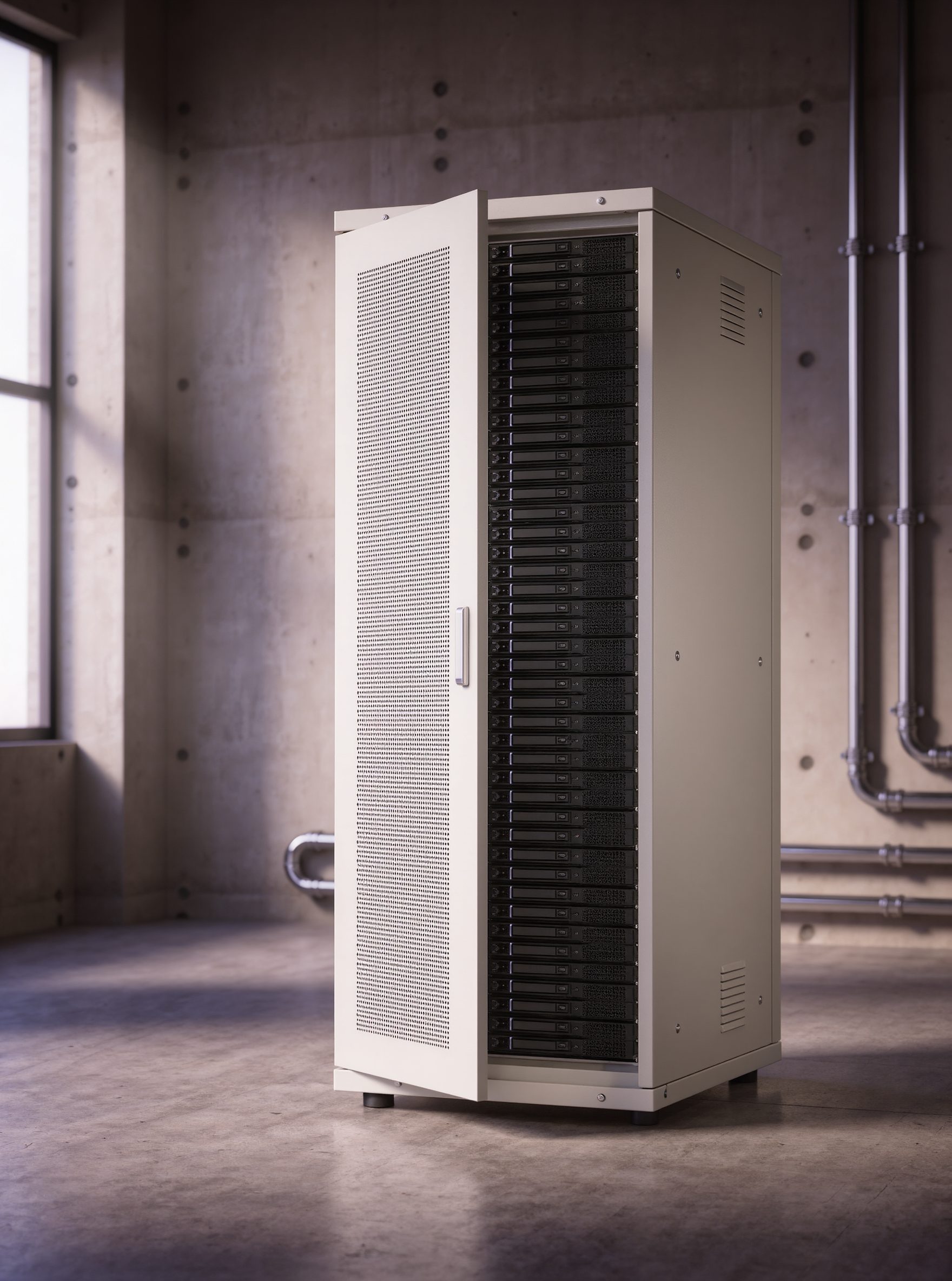On-site compute cabinet in a utility room